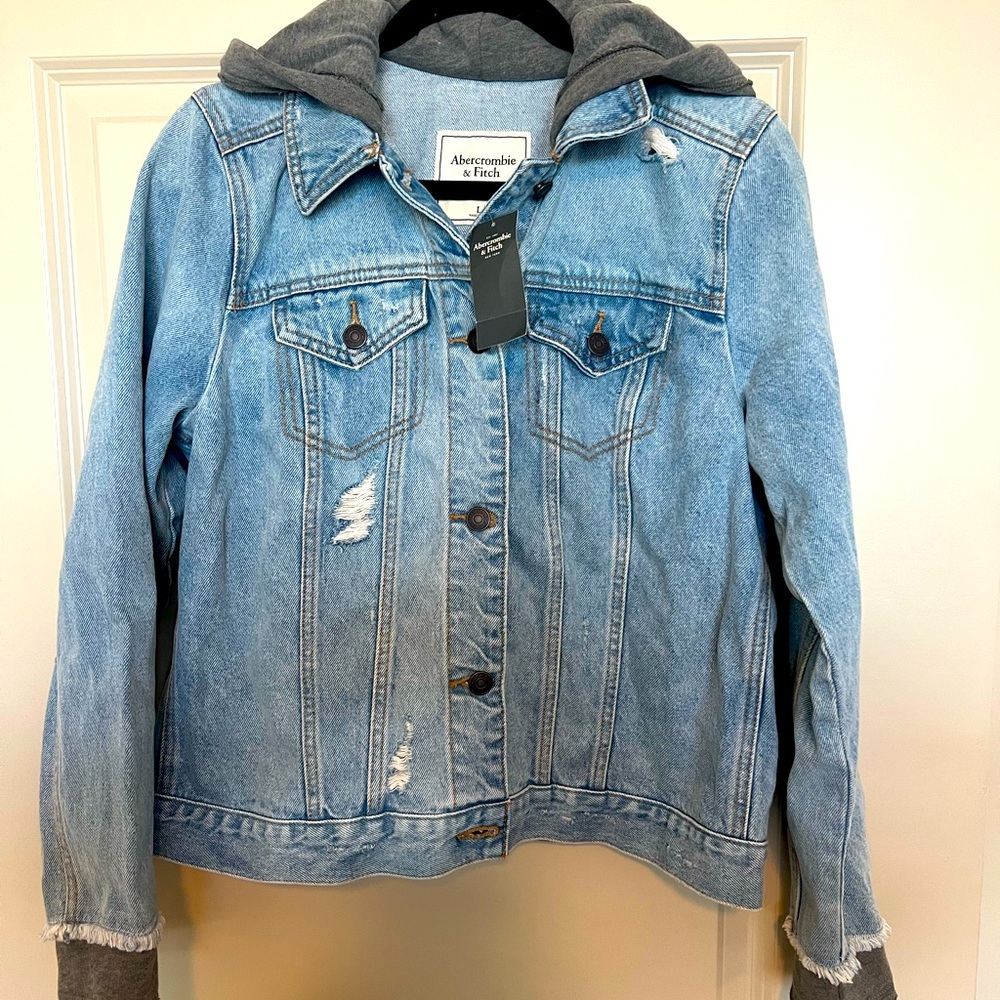 Abercrombie hooded jean jacket